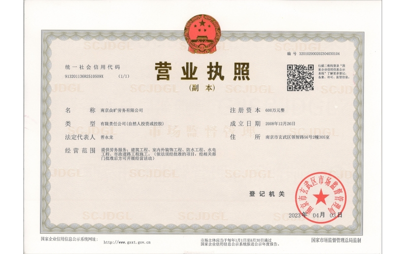 南京眾曠勞務有限公司